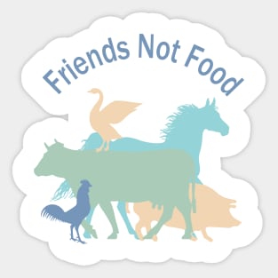 Friends Not Food Sticker